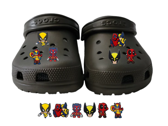 Deadpool and Wolverine Croc Charms - Option A