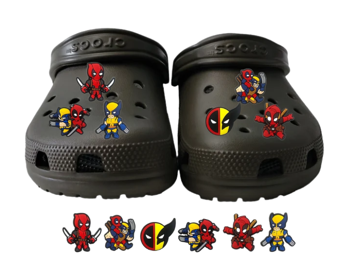 Deadpool and Wolverine Croc Charms - Option B