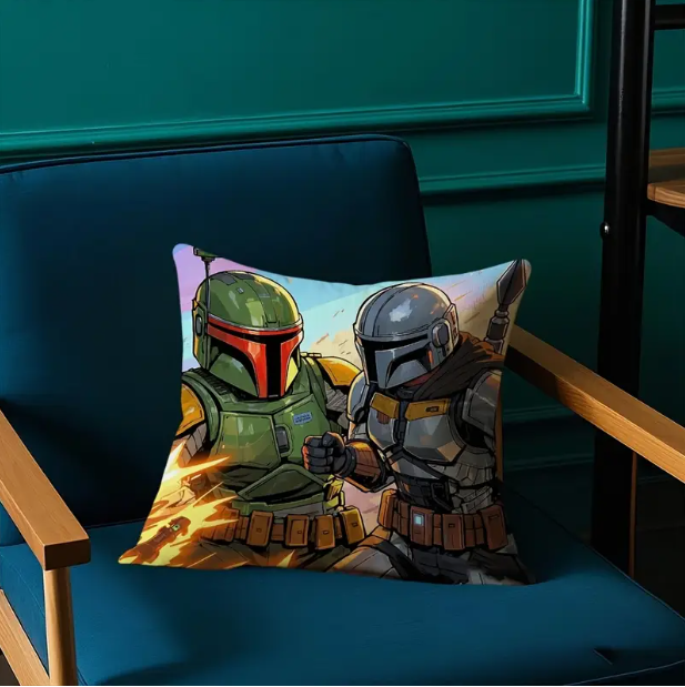 Mandalorian and Boba Fett Scatter Cushion Cover