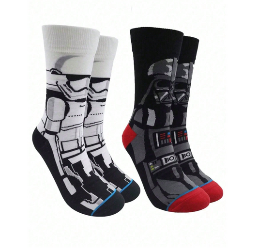 Darth Vader and Storm Trooper Socks