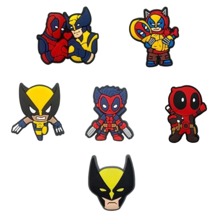 Deadpool and Wolverine Croc Charms - Option A