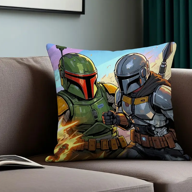 Mandalorian and Boba Fett Scatter Cushion Cover